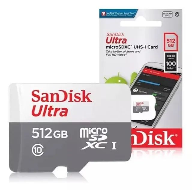 Cartão Memória Micro Sd Sandisk 512gb Classe 10 Ultra 170MB/S - Foto 3