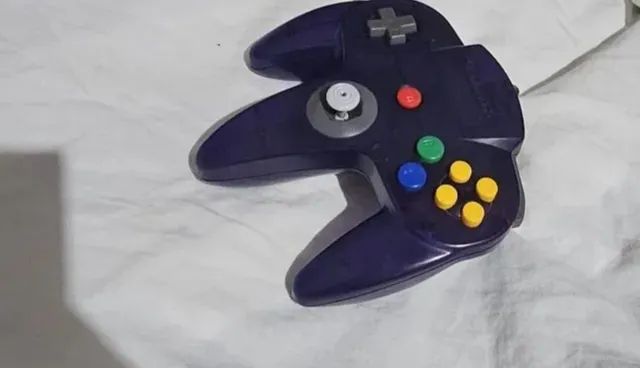 NINTENDO 64 EDIÇÃO SABORES COR UVA CONTROLE UVA FONTE ORIGINAL CABOS DE BRINDE 1FITA - Foto 5
