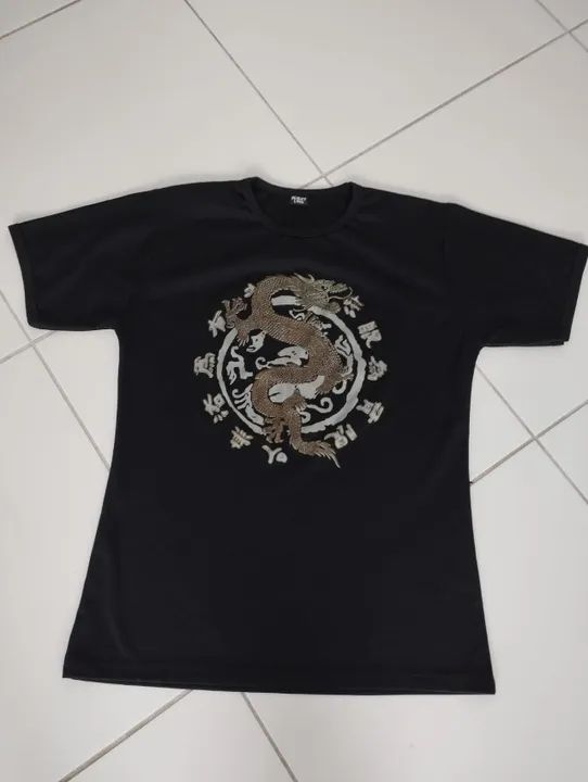 Camiseta Preta P - Foto 2