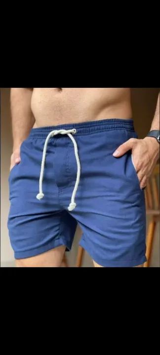 Shorts masculino em linho do P ao GG  - Foto 4
