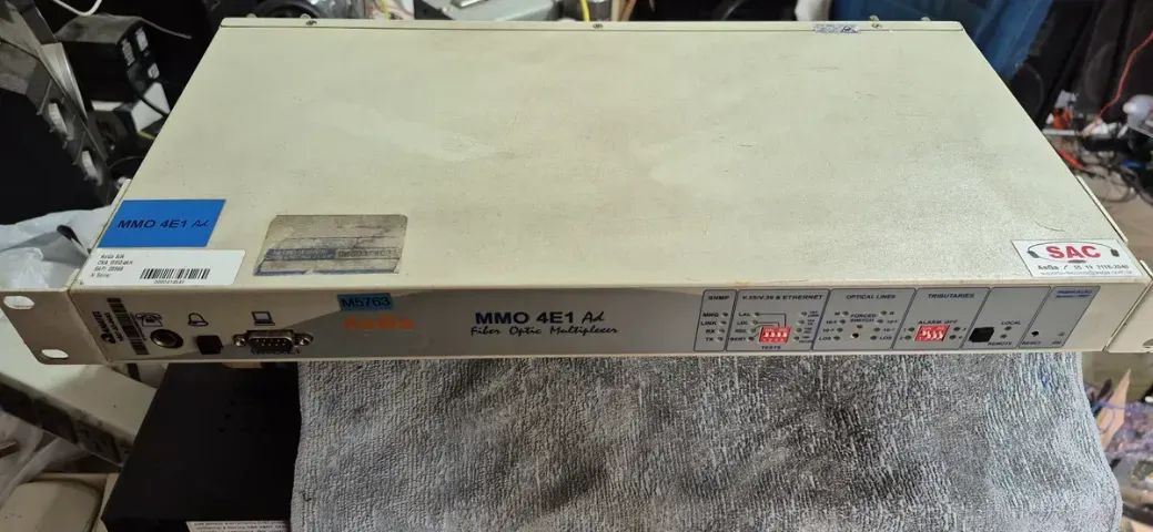 Modem Ótico E Multiplexador Asga - Mmo 4e1 - Cor Branco