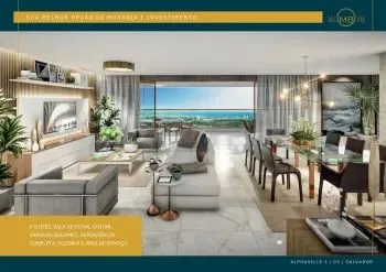 Apartamento Mansão Bellagio, 203m², Alphaville 1, Salvador - Bahia.