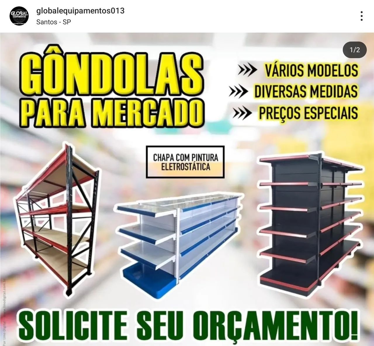 Gôndolas para Mercado - Diversos Modelos e Medidas