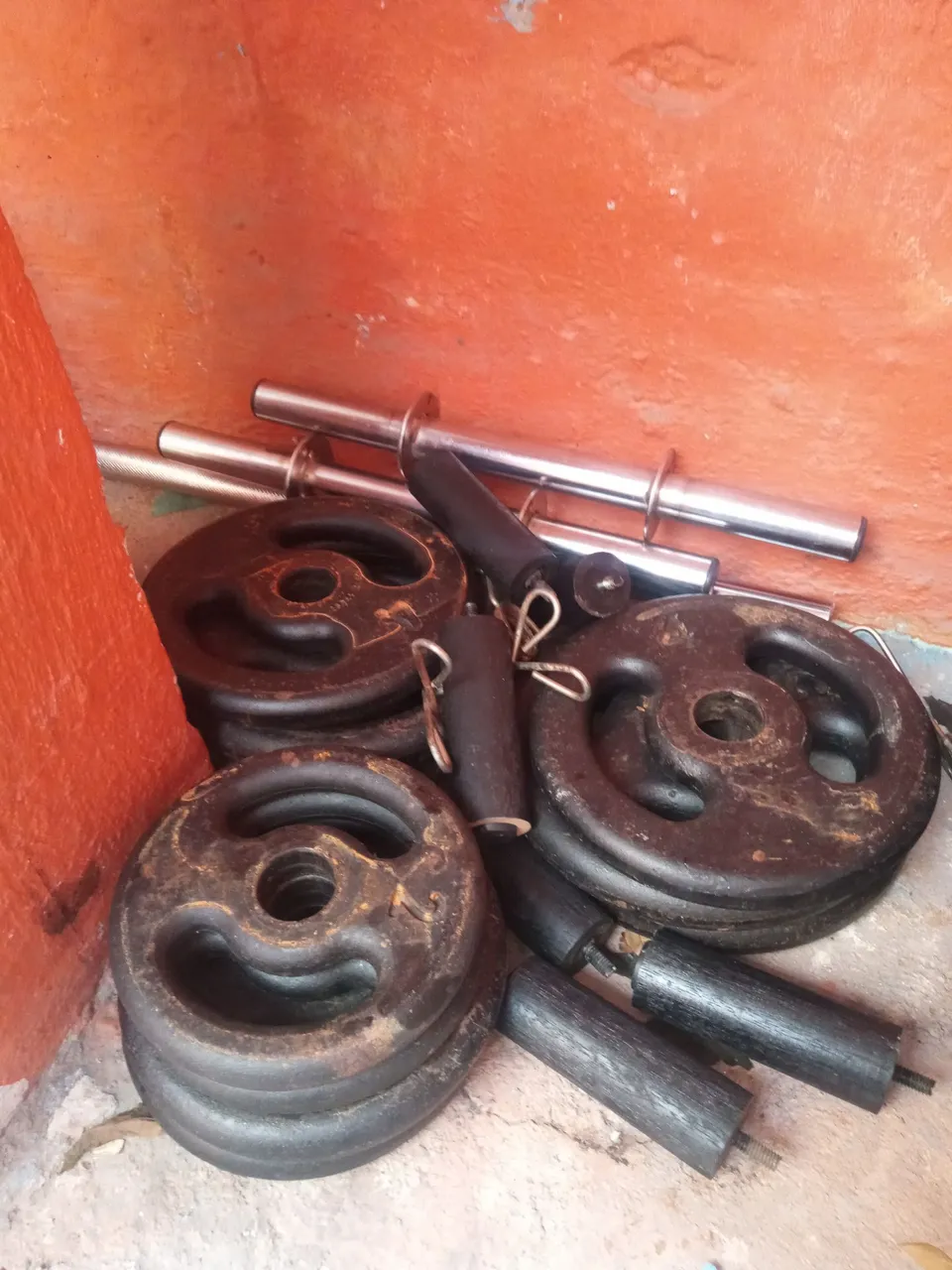 Kit de Halteres e Pesos para Treino Completo