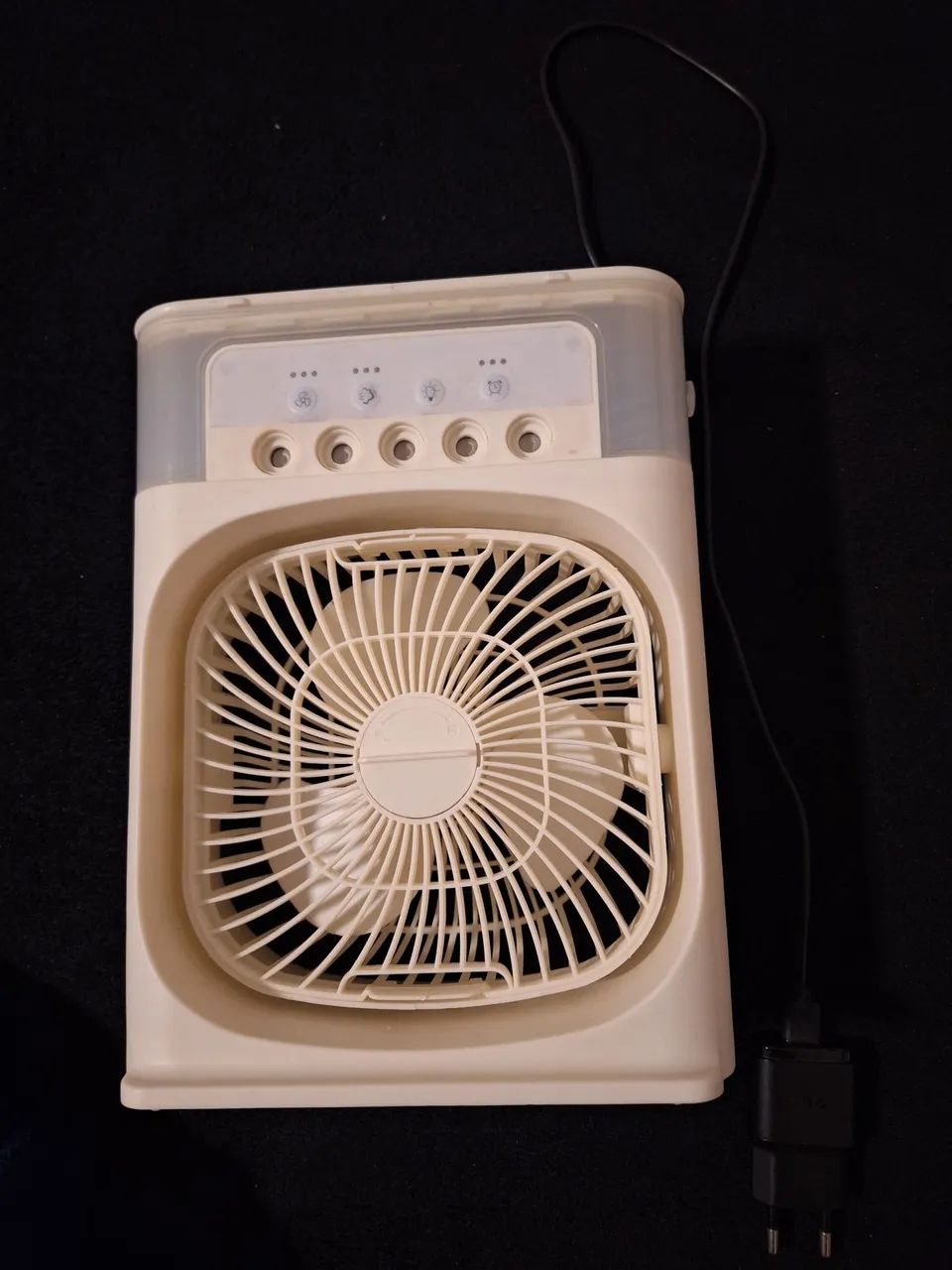 Ventilador de Mesa Portátil com Luz LED