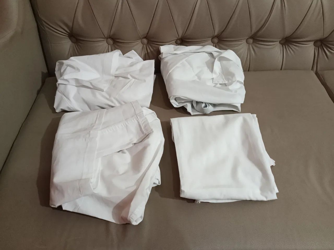 Aventais Branco de Popeline com Cinto novo  - Foto 5