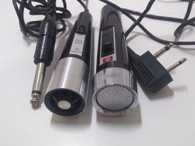 Microfones Antigos Hitachi e Denon para Tocafitas - Foto 2