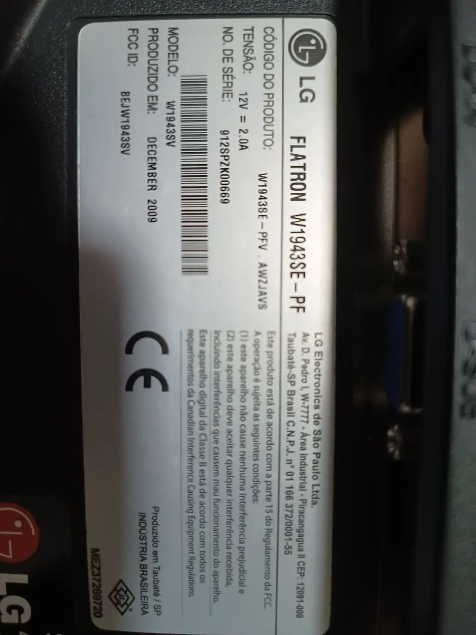 Monitor Flatron 18,5 polegadas. 47 cm. Funcionando perfeitamente, tela intacta. - Foto 4
