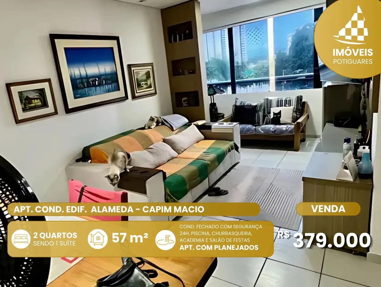Imóvel para venda tem 57 metros quadrados com 2 quartos em Capim Macio - Natal - RN