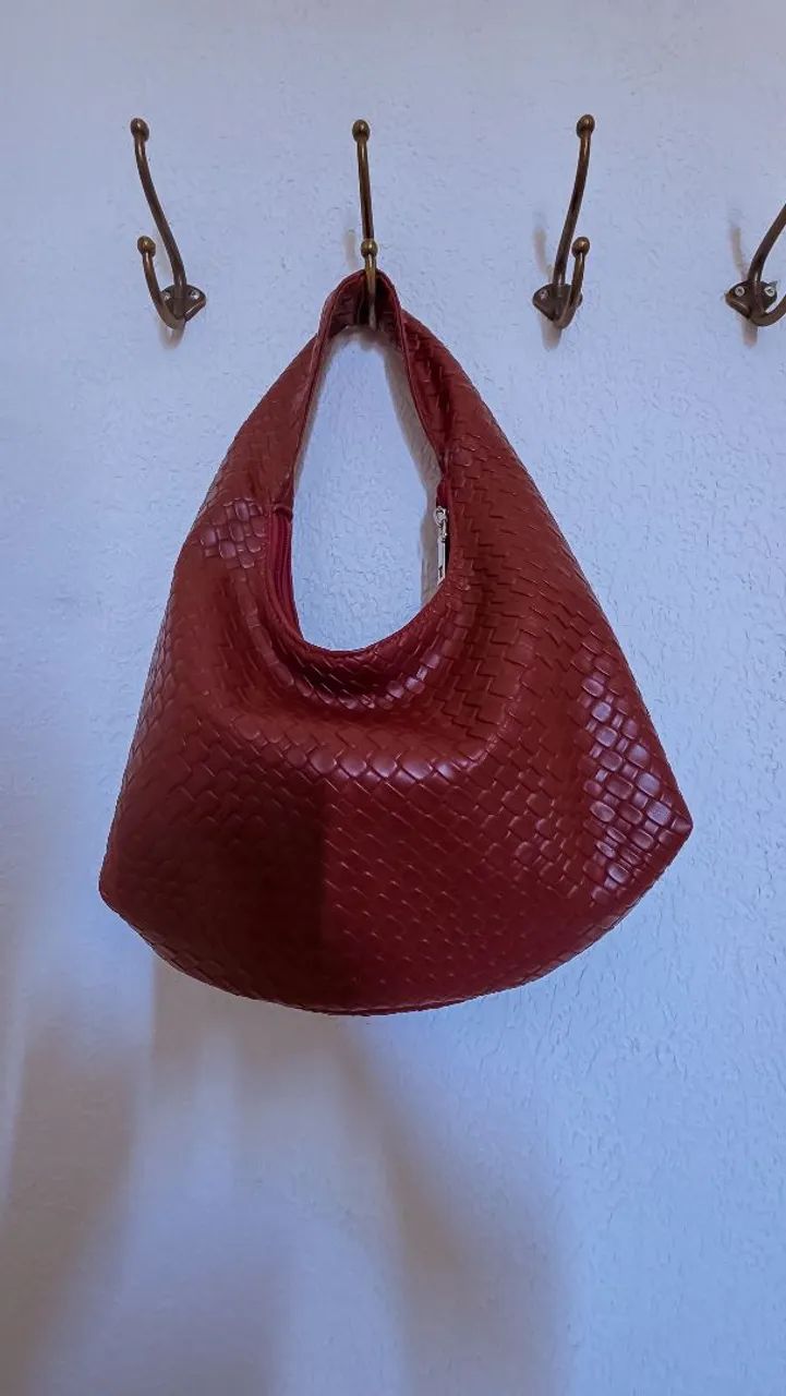 Bolsa ombro vinho