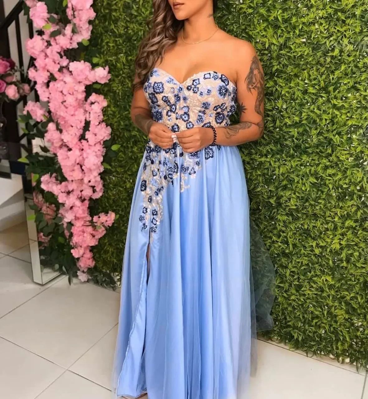 Madrinha Azul Vestido Azul Serenity Olx Vestido De Festa Azul