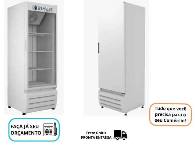 Freezer Vertical Braslar Tampa Cega/Vidro Novo