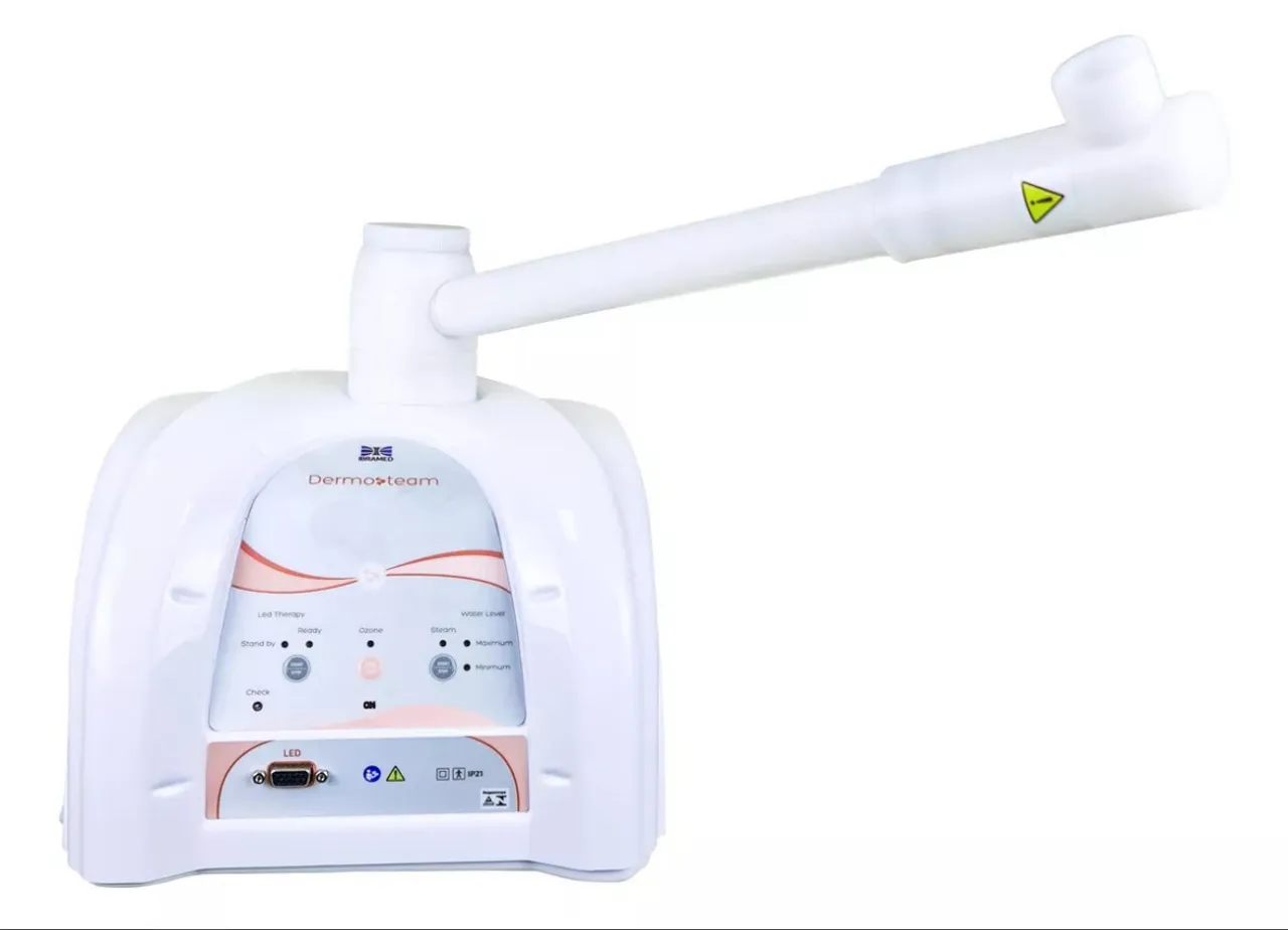 Dermosteam Vaporizador Facial Elétrico Vapor Ozônio Ibramed 110v Branco