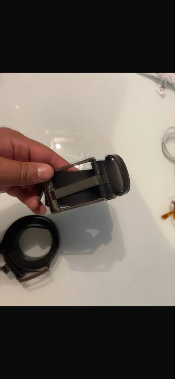 2 pares de cintos couro novos tamanho 48 - Foto 3