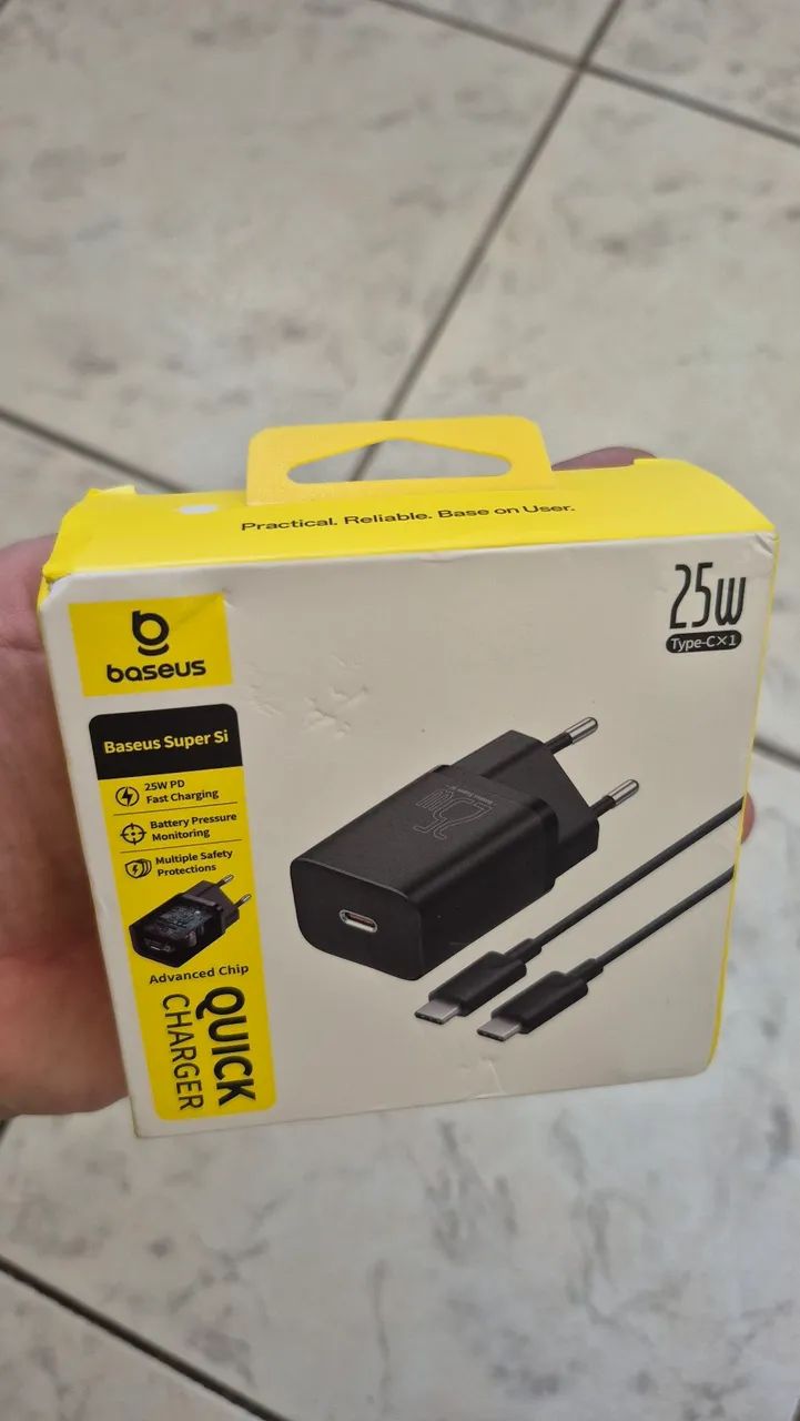 Carregador Baseus 25w + Cabo C - Foto 2