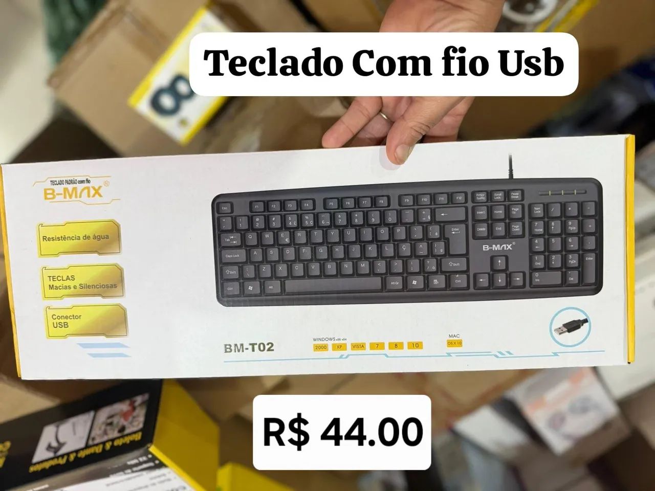 Teclado com fio USB