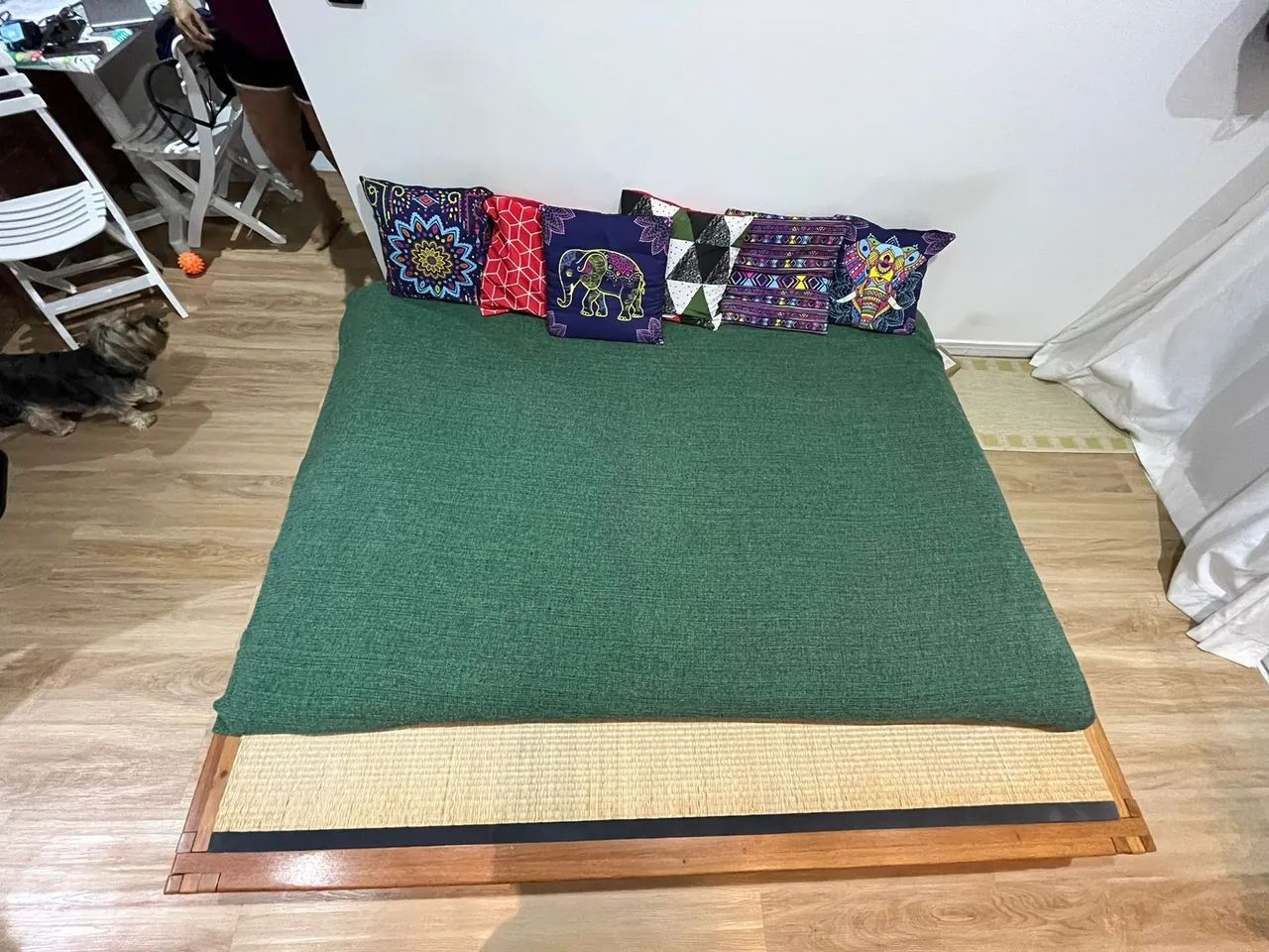 CAMA QUEEN CASAL de encaixe Linha Ethnik com tatames e futon - Foto 5