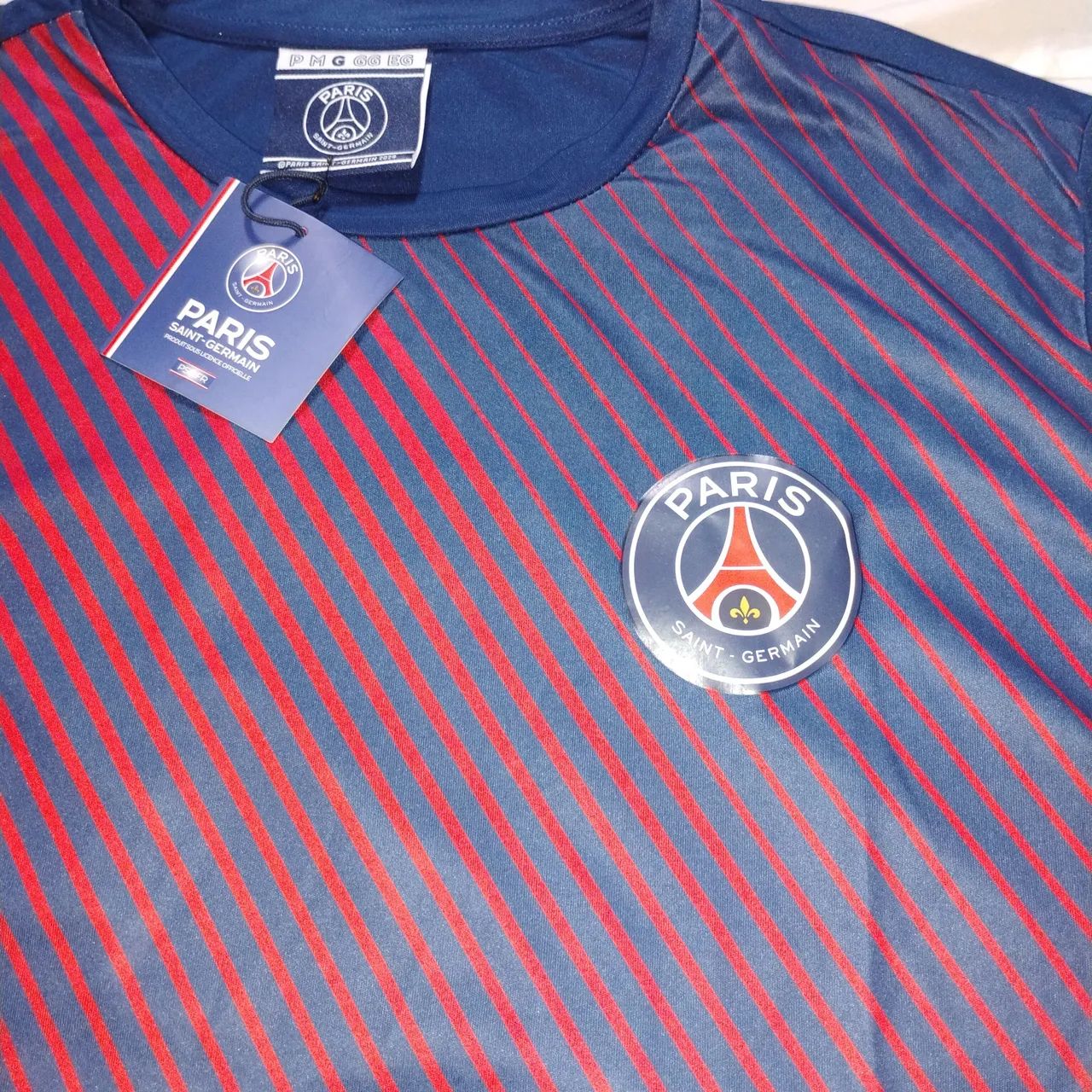 Camiseta PSG Paris Saint-Germain - Azul e Vermelha - Foto 2