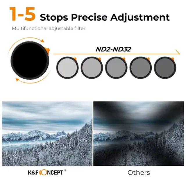 K&F Concept 67mm Filtro Black Diffusion 1/4 e ND 2-32 - Foto 6