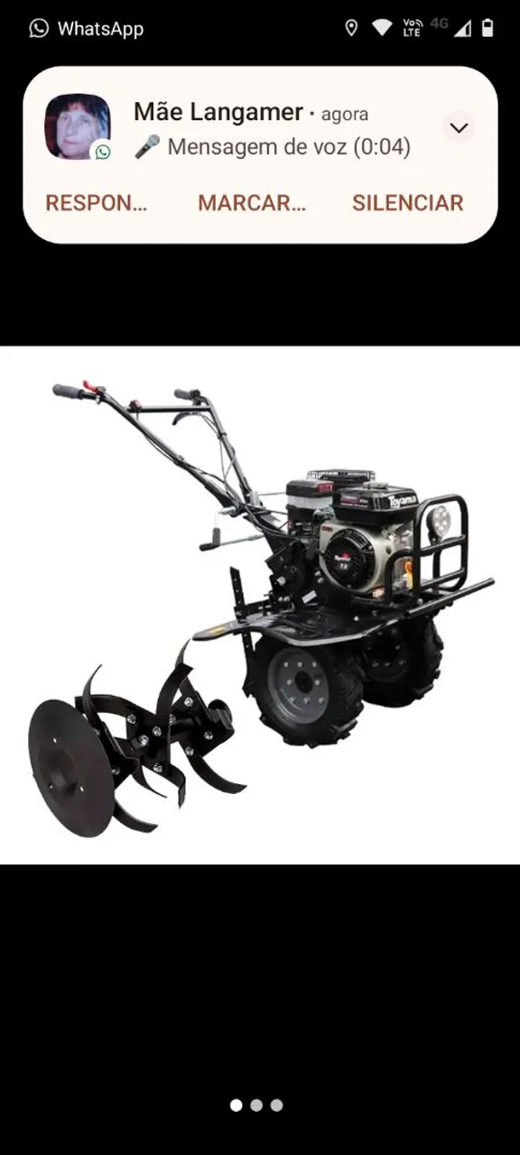 Trator motocutivador Toyama 7HP vendo ou troco em moto
