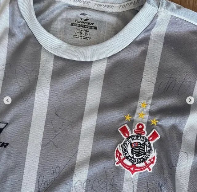 Camiseta Corinthians Autografada - Foto 5