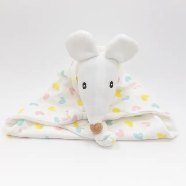 Naninha Doudou Algodão Pima Ratinho Branco