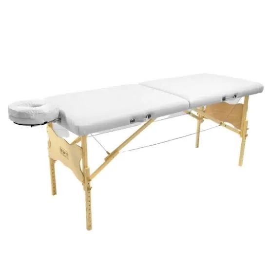 Maca legno maleta branca com apoio de cabeça 