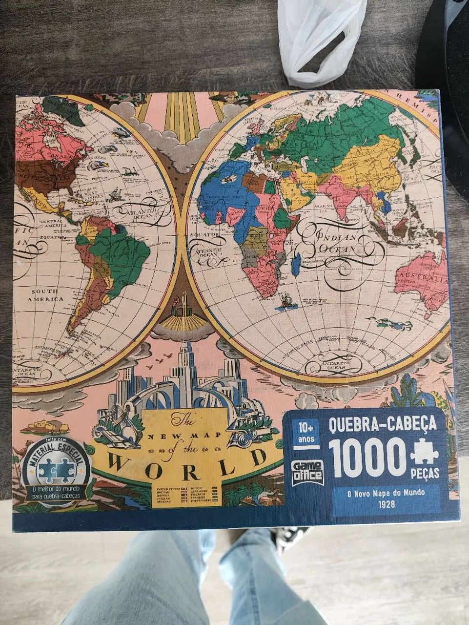 Quebra-Cabeça Mapa do Mundo 1000 Peças - Brinquedos e Jogos - Esperança ...