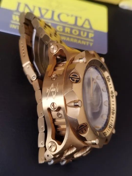 Relógio Invicta dourado masculino - Foto 4
