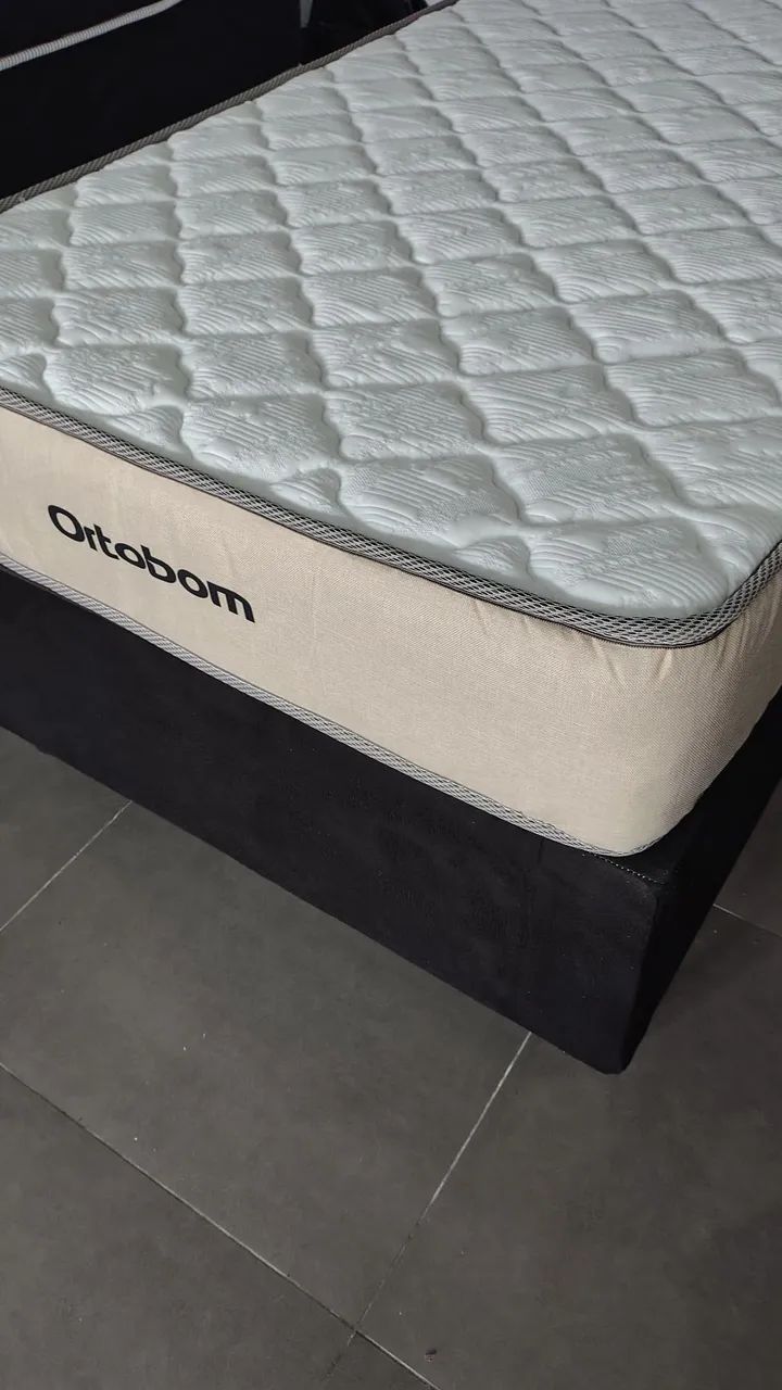 Cama Box Ortobom solteiro com colchão AG80 dupla face  - Foto 3