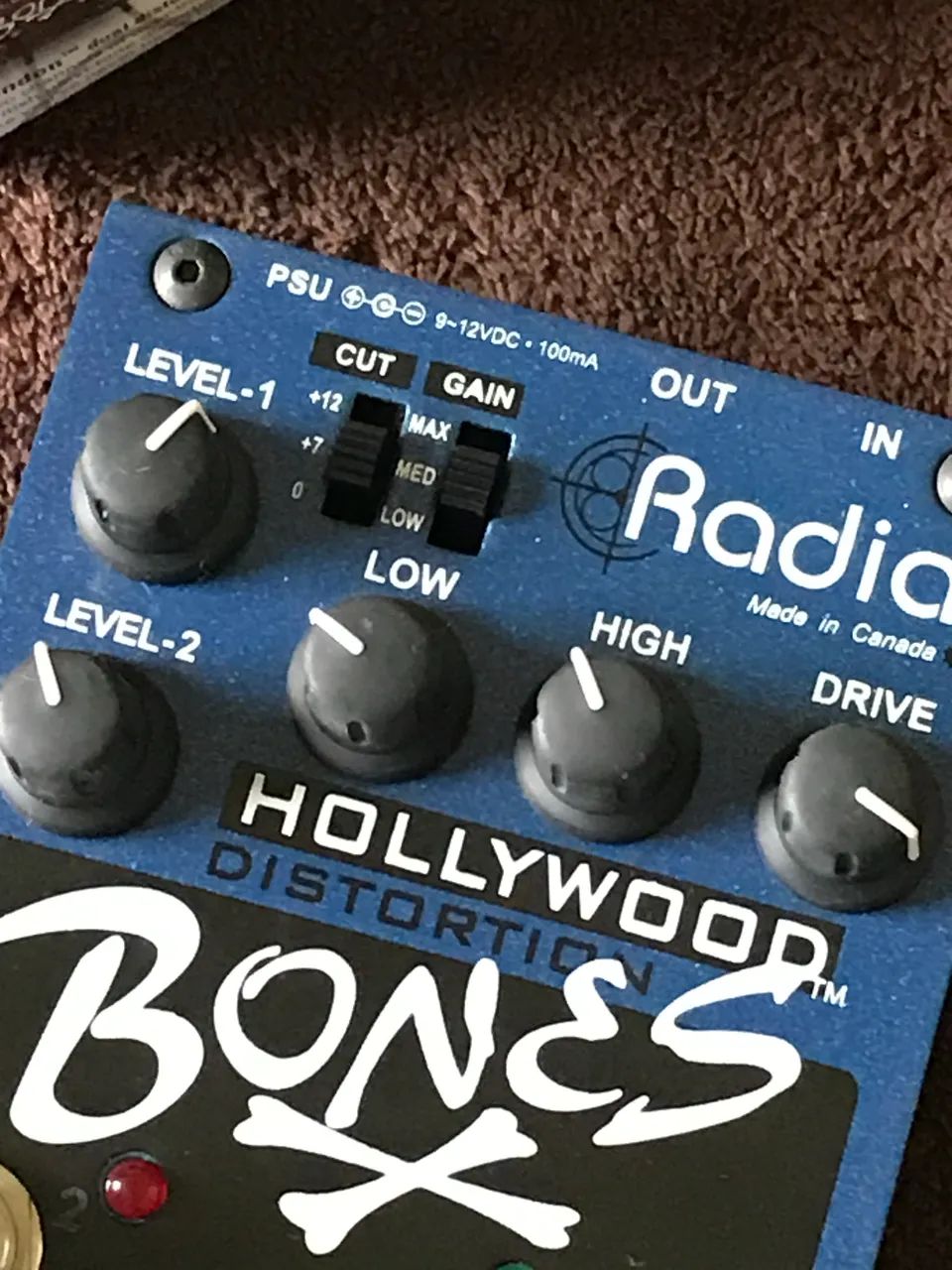 Pedal Radial Tonebone Bones Hollywood Distortion Overdrive