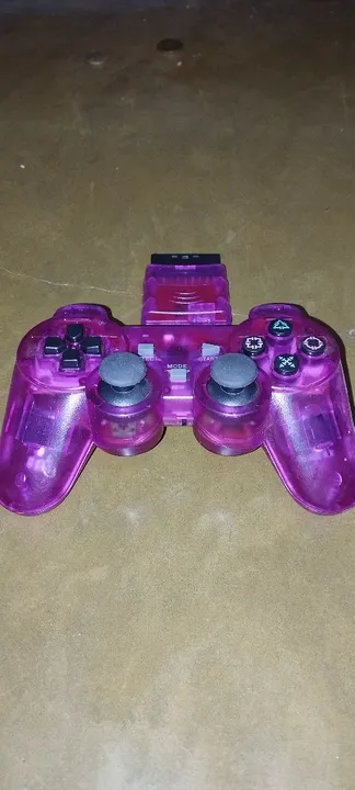 Controle sem fio PS2 Lilás Transparente