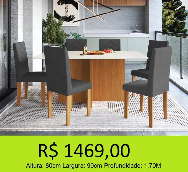 MESA DE JANTAR COM BASE REFORÇADA