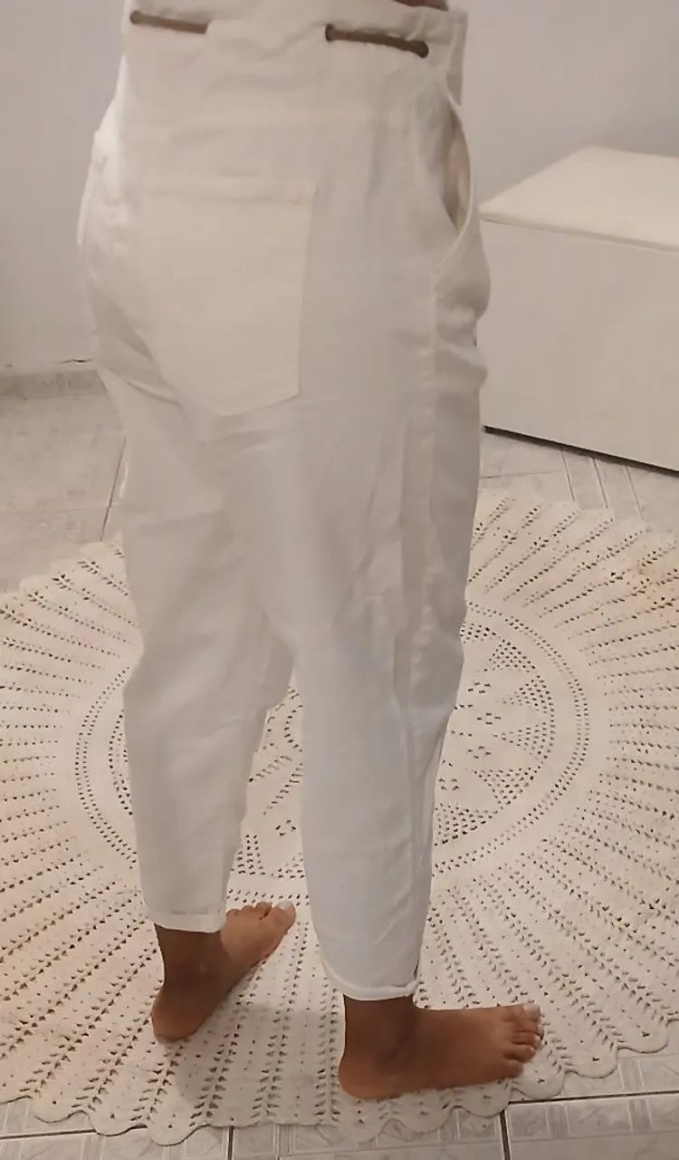 Calça off White casual, com cordão - Foto 2