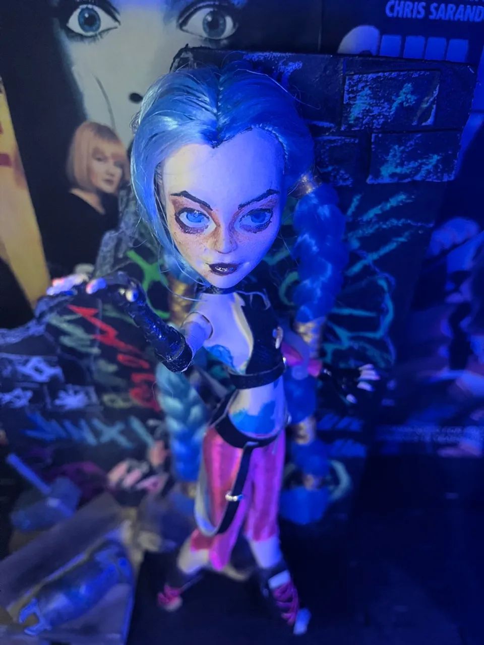 Boneca Monster High customizada Jinx Arcane Lol Custom Doll OOAK