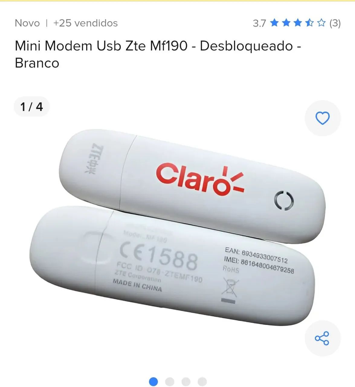 Modem USB 4G portátil  - Foto 3