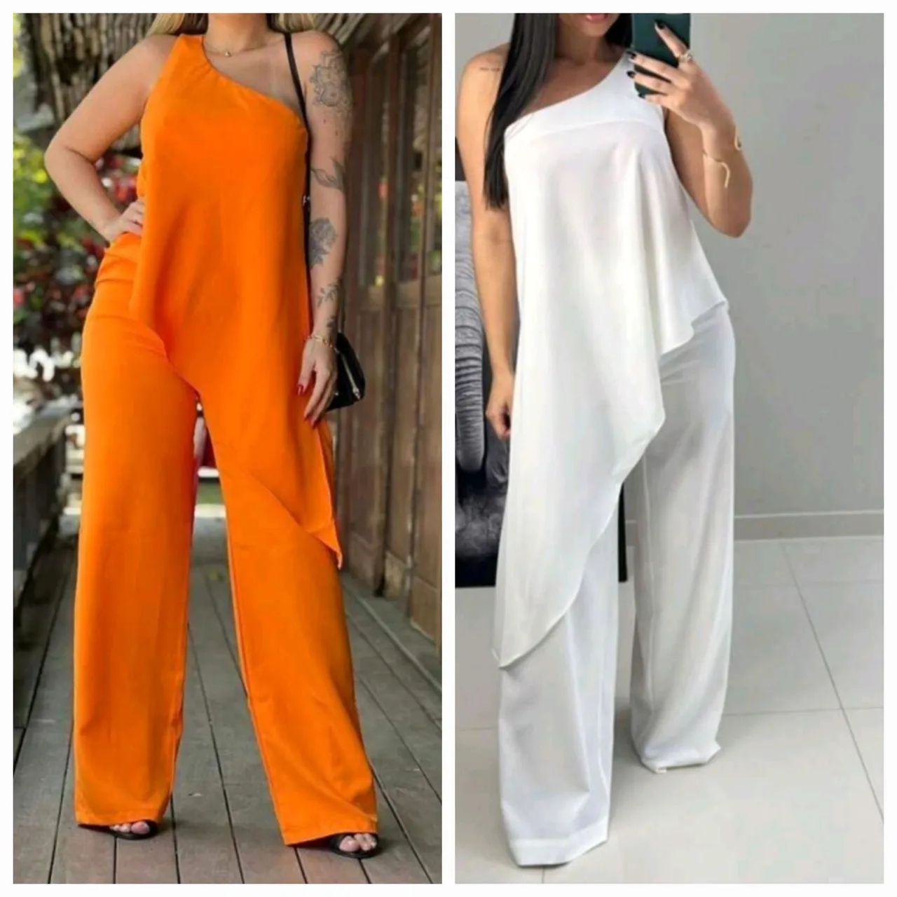 Conjunto de calça e bata um Ombro