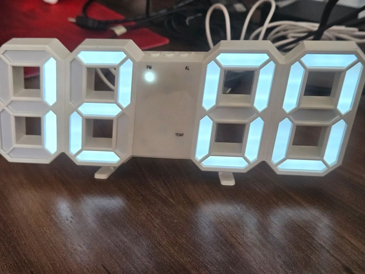 Relógio digital LED - com sensor de temperatura - Foto 2