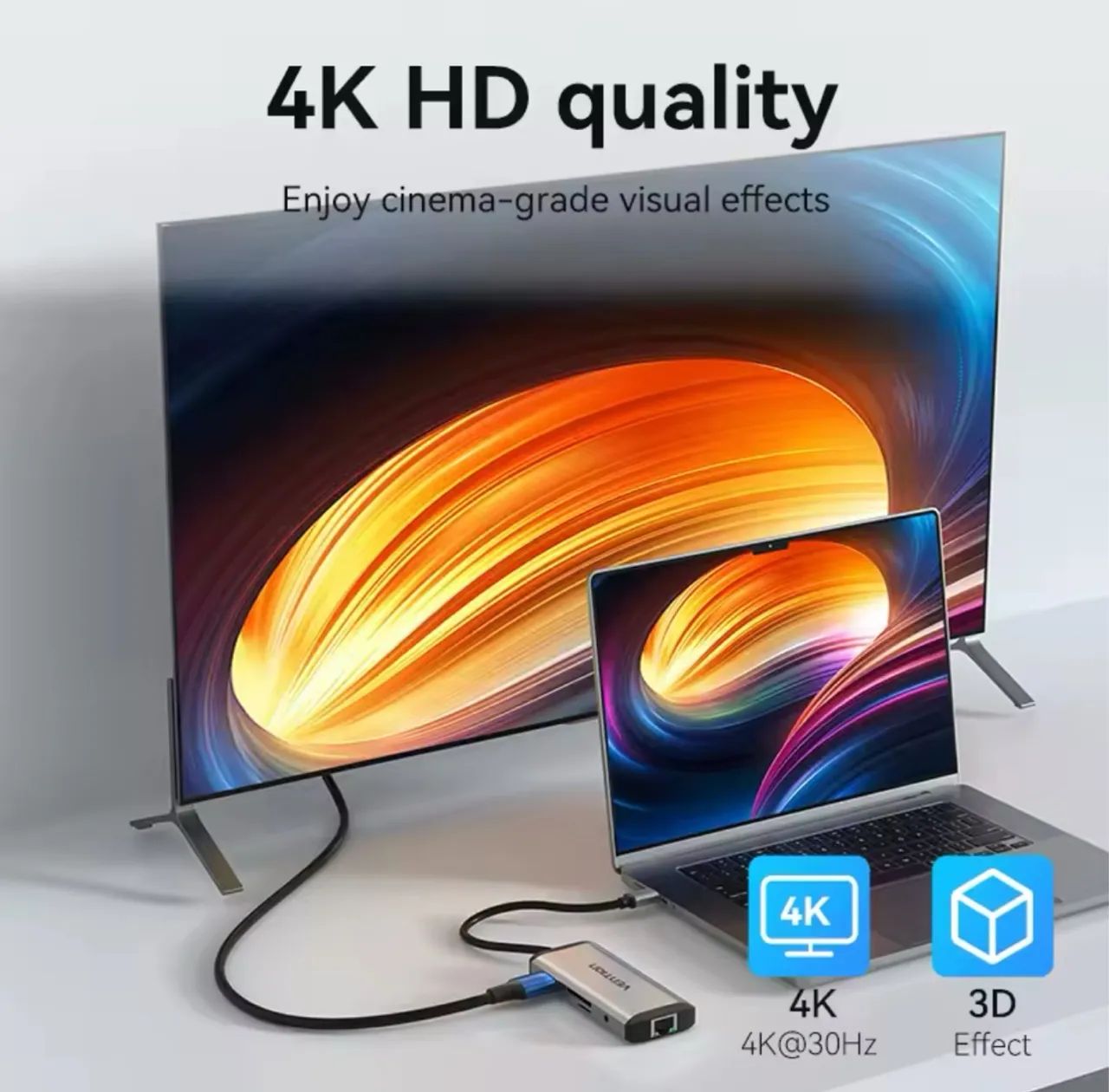 Dockstation hub adaptador 4 em 1 .