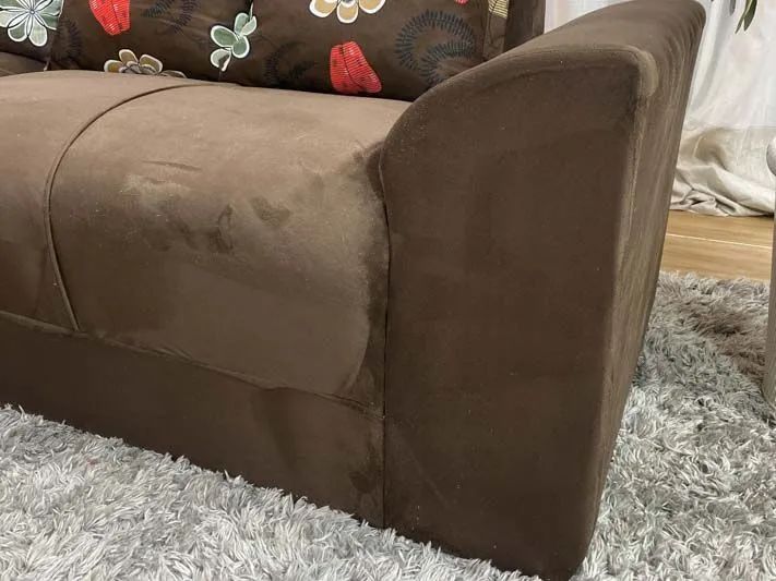 Sofá de Canto 5 Lugares Suede Marrom - Foto 3