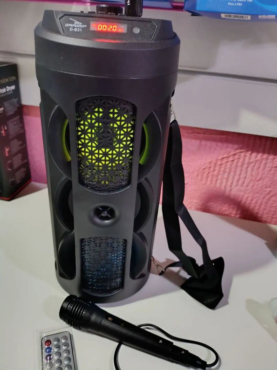 ? SALDÃO ?Caixa de Som Portátil com Microfone e BLUETOOTH MICROFONE GRANDE  - Foto 5