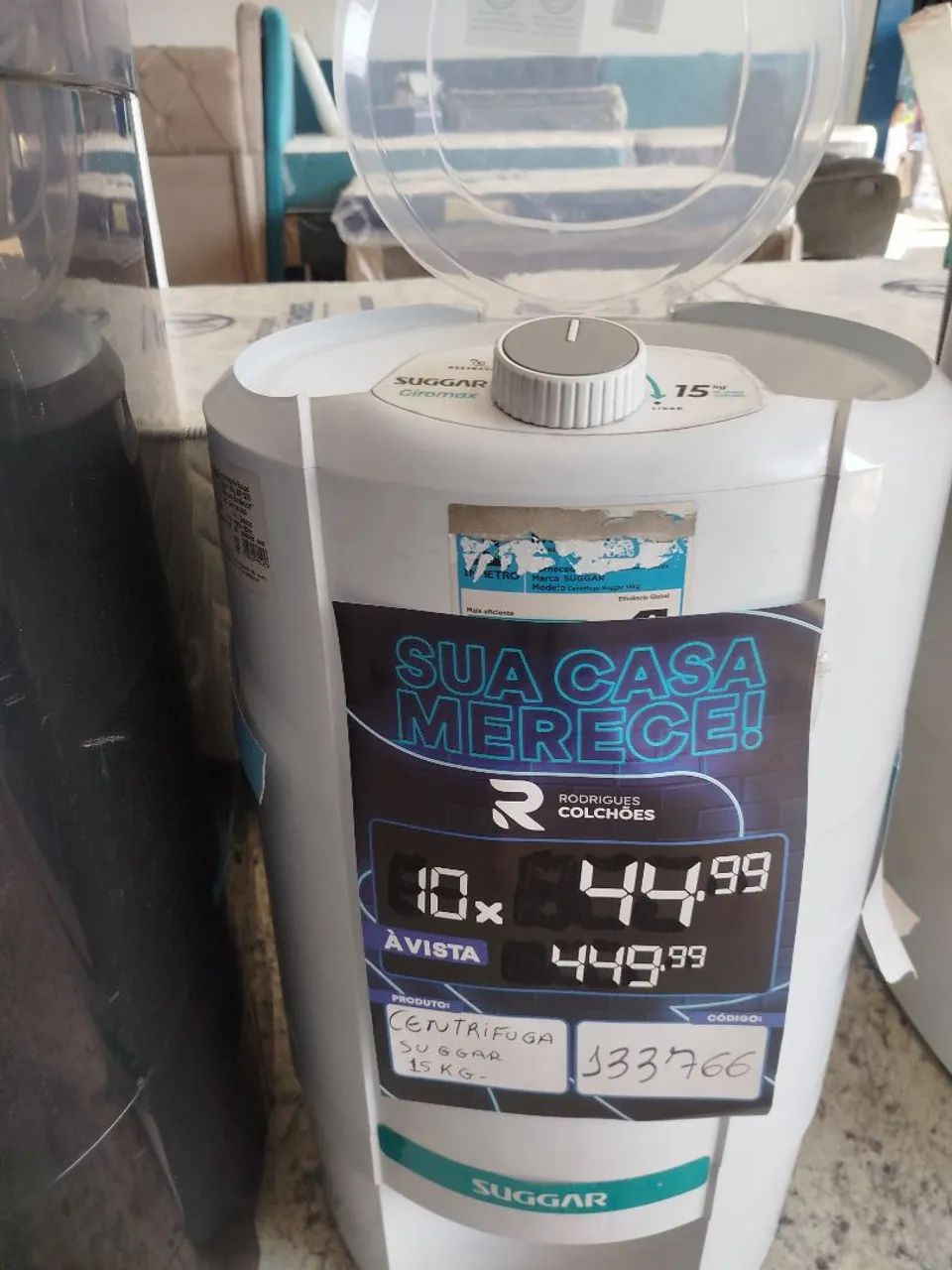 Centrífuga, Máquina de lavar 