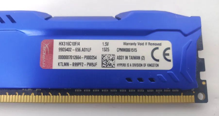 Memória RAM 4GB DDR3 1.5V HyperX Kingston 1600Mhz HX316C10F/4 Azul - Foto 3