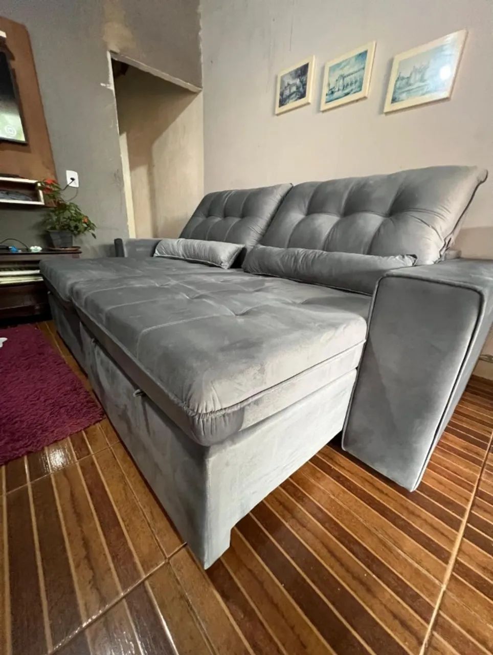 Sofá Retrátil e Reclinável 2,50m DIVIDIMOS EM ATE 10X SEM JUROS - Foto 3