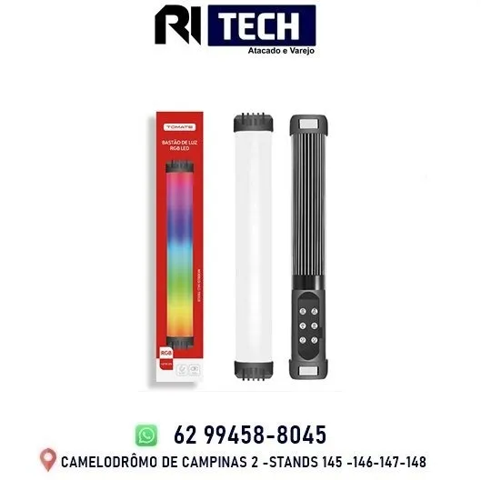 Mini Bastão De Luz Led Rgb Recarregável Fotografia Video