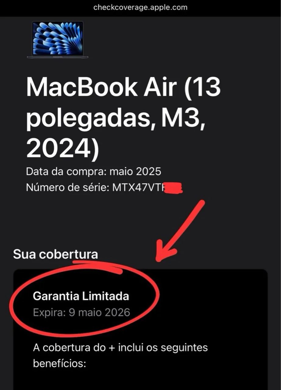 Macbook air m3 16gb / 256gb LOJA FÍSICA apenas 2 dias de ativação ( 13" m3 16 / 256 ) - Foto 2
