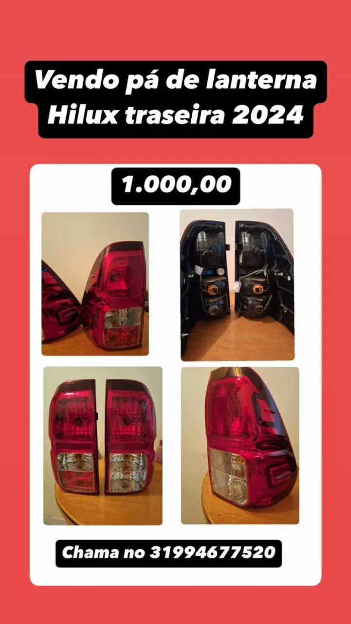 Lanterna traseira da Hilux