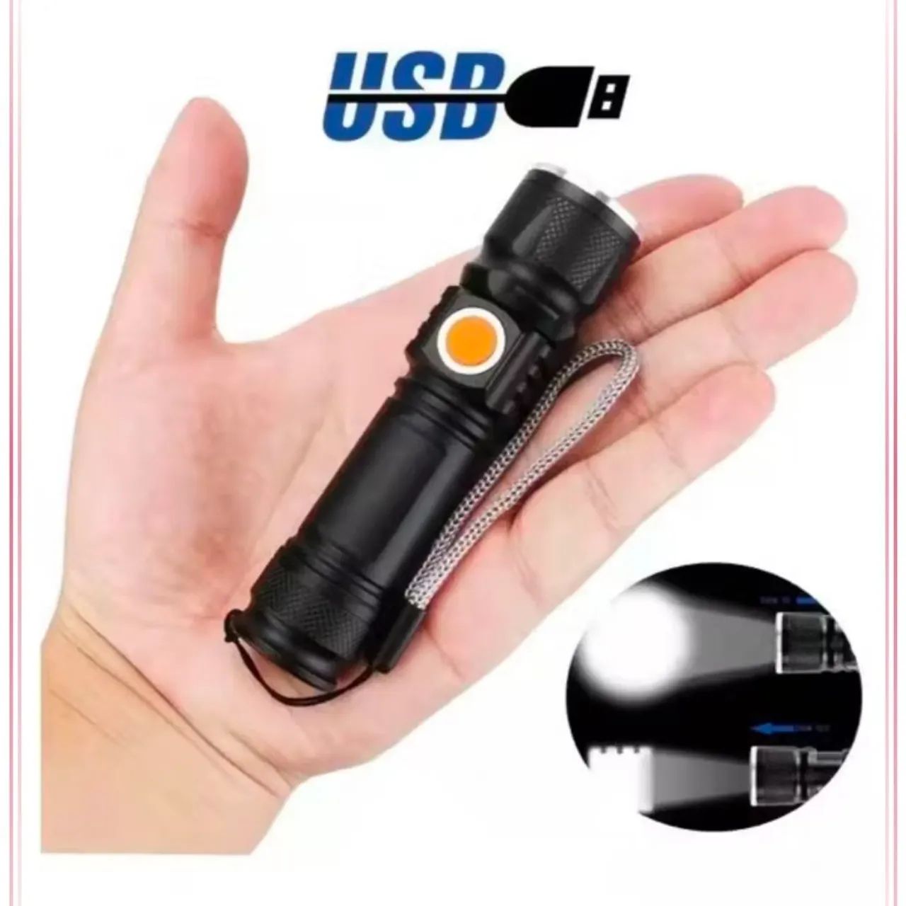 Lanterna de Led Recarregável USB. - Foto 2