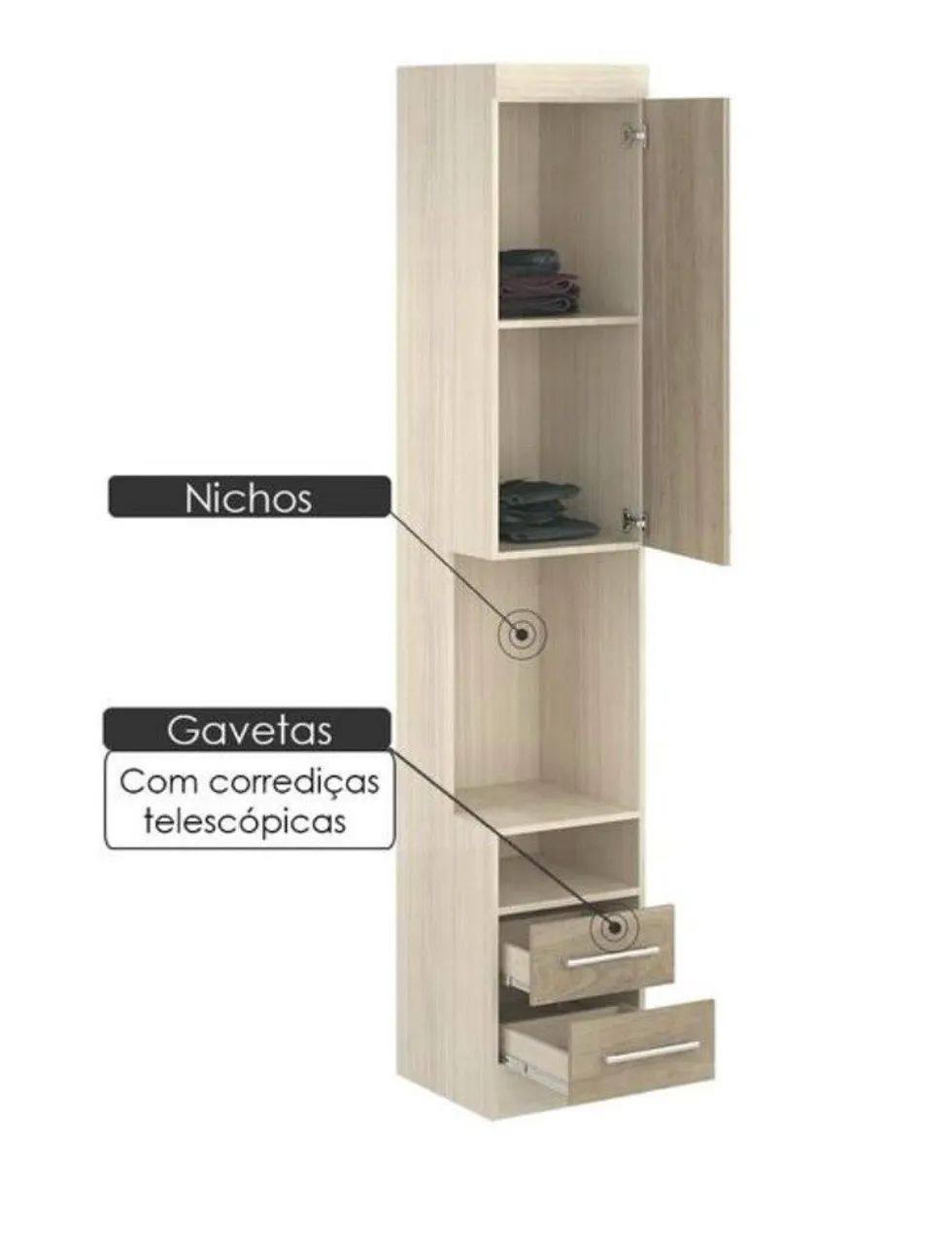 Móvel de cabeceira módulo smart c/2 gavetas - Foto 3