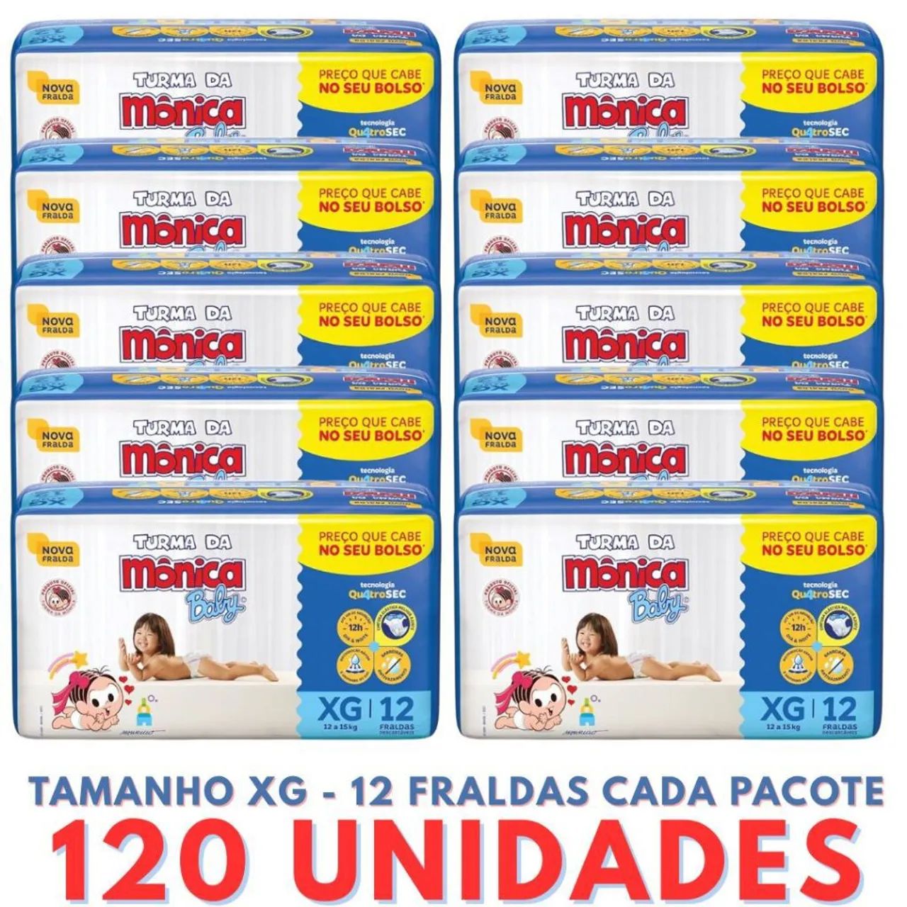 Kit 10 fraldas tamanho p-m-g  + lenço + sabonete  - Foto 2